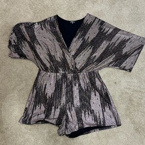 Charlotte Russe Gold & Black Romper